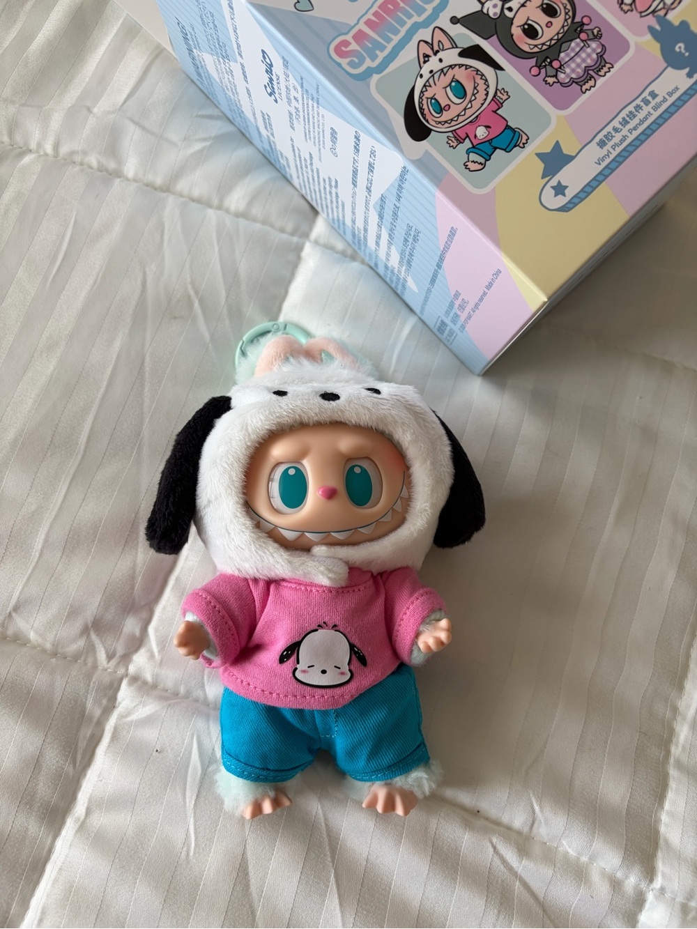 POP MART The Monsters x Sanrio Hello Kitty Vinyl Plush Labubu Pendant - Pochacco